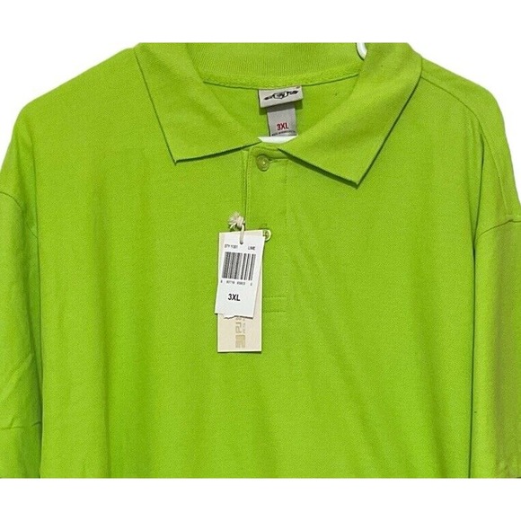 PJ Mark Mens 3XL Lime Green Short Sleeve Polo Shirt Cotton New With Tags - Picture 3 of 11